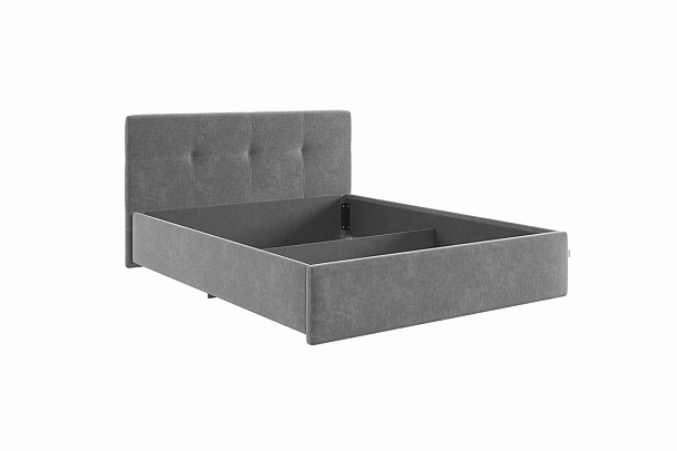 Кровать с основанием Веста 160х200 см ZO.KM1.6-21.2171 графит (велюр) - Вид 4