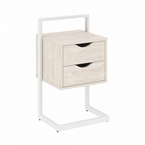 Тумба приставная "Loft" VR.L-PY2 Денвер Светлый/Белый - Вид 1