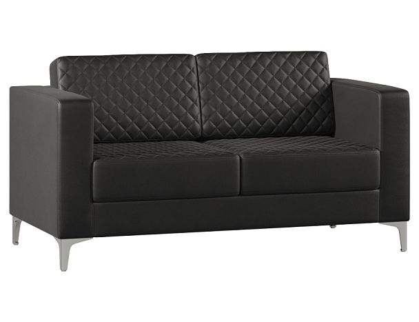 Диван Everprof Aston двухместный Экокожа Черный - Вид 1