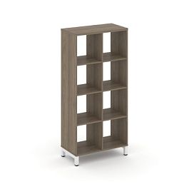 Стайл Проджект Каркас стеллажа 4 яр. SN.KS-420 Вяз Благородный/Металл Белый 754*400*1615 - Фото предпросмотра