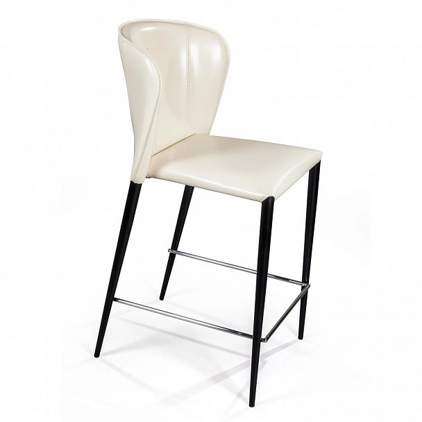Стул полубарный Albert, кожа бежевый - Вид 5