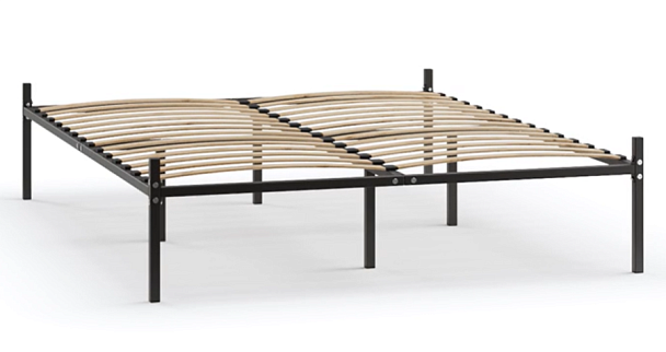 Кровать-подиум металлическая Металика, 1600х2000, цвет черный - Вид 1