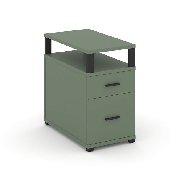 Concept Тумба приставная 1 ящ.+1 распаш. фасад с надставкой CN.TGP-002 B Кобо/Металл Черный 420*720*750 - Вид 1