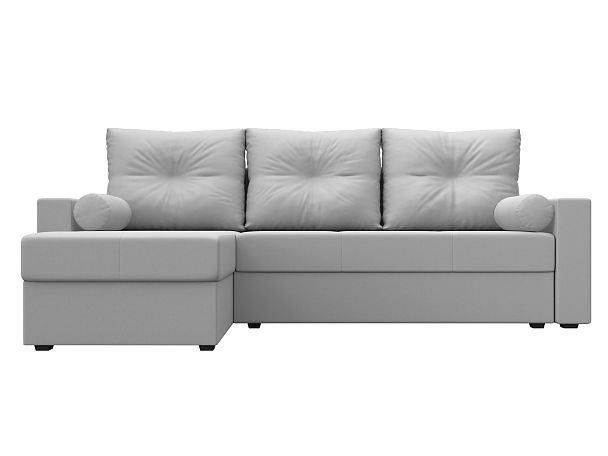 Диван угловой Верона Лайт угол левый (полностью экокожа белая) - Вид 2