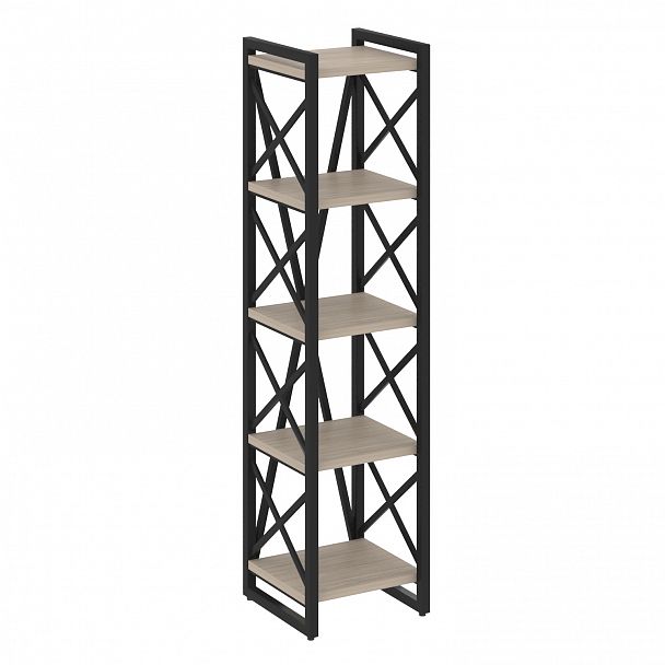 Стеллаж на опорах "Loft" VR.L-MST.O-5.4 дуб аттик/черный - Вид 1