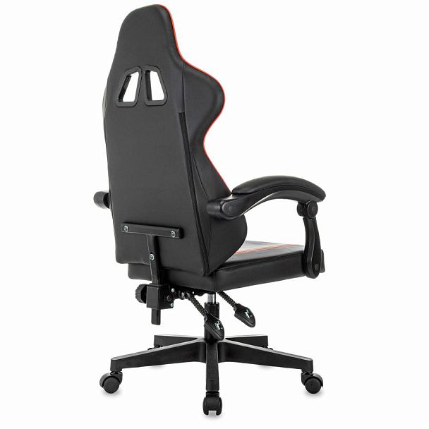 Кресло компьютерное BRABIX "Shooter GM-123", 2 подушки, экокожа, черное/красное, 533190 - Вид 6