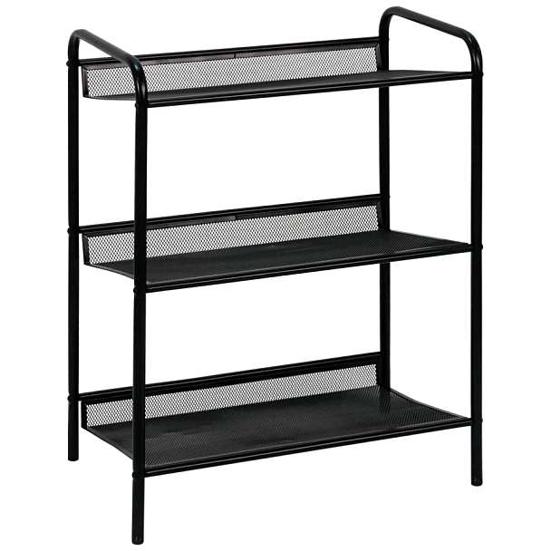 Полка для обуви "Женева-13", 450х270х600 мм, 3 полки, металл, чёрная, ПДО Ж13 Ч - Вид 1