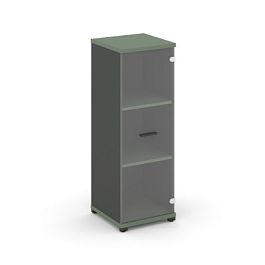 Concept Шкаф 1 узкая секция, 3 ниши CN.STU.E-316 SP A Кобо/Антрацит/Металл Антрацит/Прозрачный 420*420*1186 - Фото предпросмотра