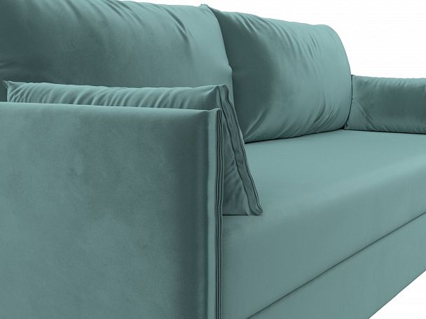 Диван угловой Сайгон (полностью велюр бирюзовый) - Вид 3