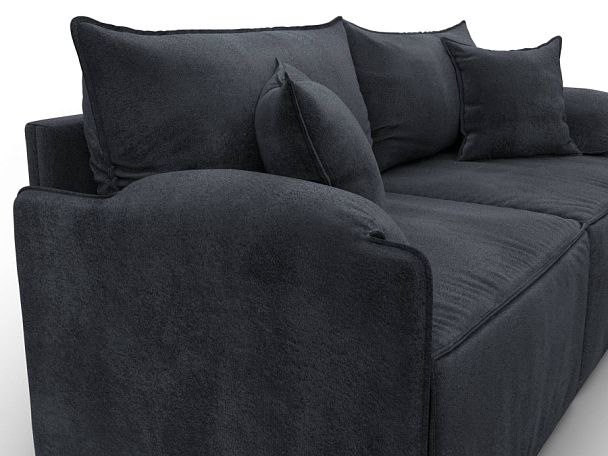 Диван прямой модульный Лига-106 Велюр серый - Вид 4