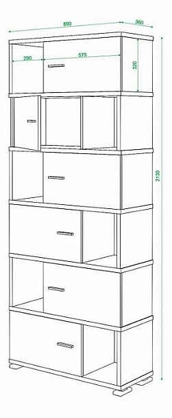 Шкаф комбинированный Домино СБ-30/6 Венге/Карамель - Вид 3