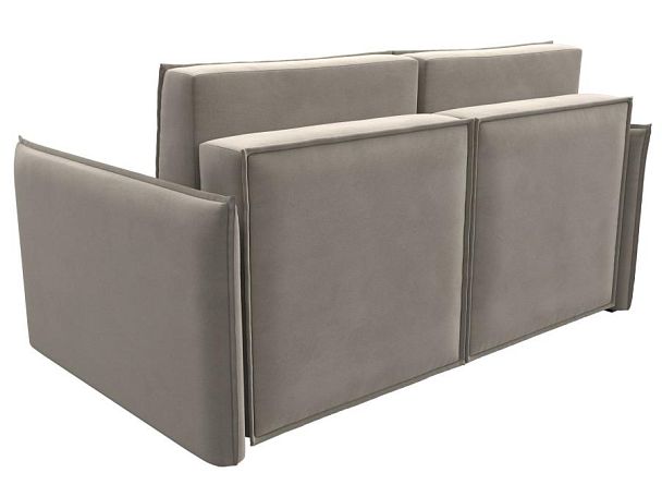 Диван прямой Либерти мини Микровельвет бежевый - Вид 6