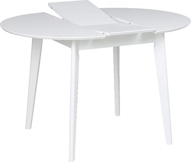 Стол деревянный круглый раскладной Норден D90 Белый - Вид 4