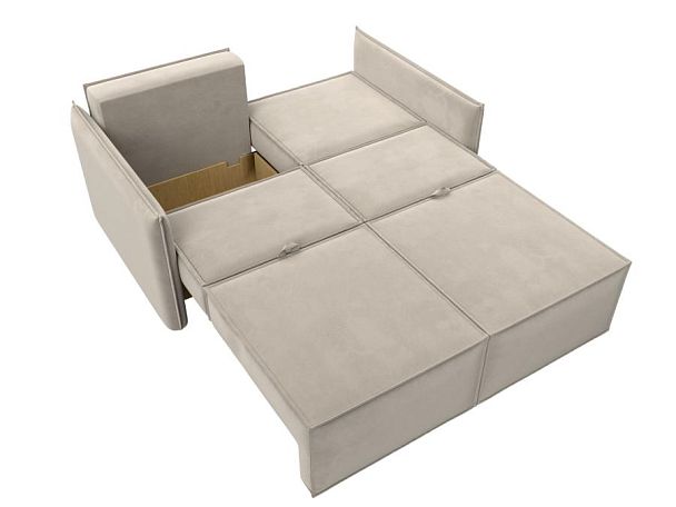 Диван прямой Либерти мини Микровельвет бежевый - Вид 9
