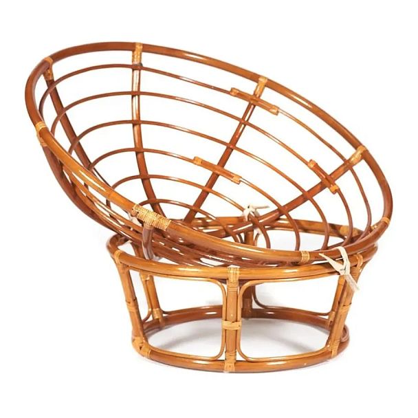 Кресло Папасан/Papasan (23/01 W) /с подушкой и ремешками/Cognac (коньяк) - Вид 3