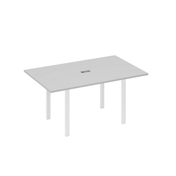 Стол 160 на металлокаркасе UNO переговорный A4 А4 Б1 121 БП серый / металлокаркас белый - Вид 1