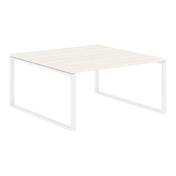 Стол 2-х местный EQWST 1516 Ясень Траун/Белый 1560х1606х750 EDIS - Вид 1