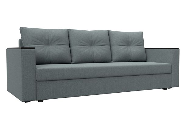 Диван прямой Атланта Лайт без стола Рогожка серый - Вид 1