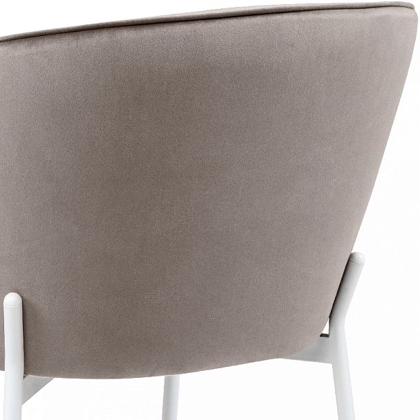 Комплект кухонных стульев Миэль серо-бежевый велюр/белый, 2 шт. - Вид 10