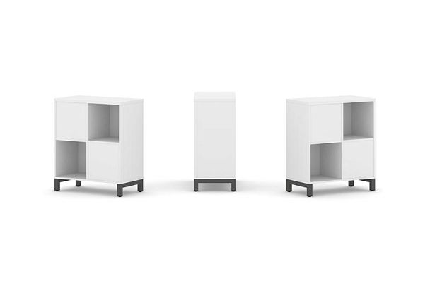 Стайл Проджект Набор стеллажа 2-х сторон., 2 яр. SN.NSD-221 Белый/Металл Антрацит 754*400*881 - Вид 1