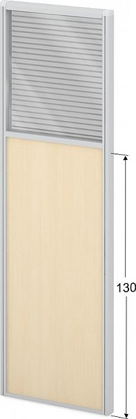 Модуль комбинированный "Мобильные офисные перегородки «Логика»" ПК-ЛГ-МДК200х60/130Ж/Д-В1-466 клен - Вид 1