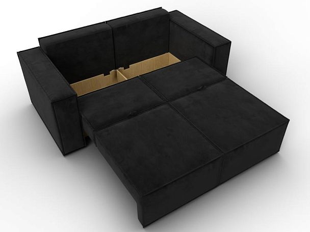 Диван прямой Куба мини Велюр черный - Вид 8