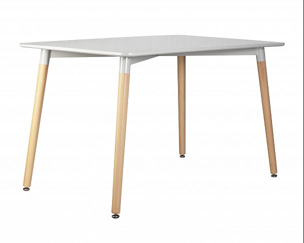 Стол обеденный DOBRIN SERRA WIDE (ножки светлый бук, столешница светло-серая) - Вид 2