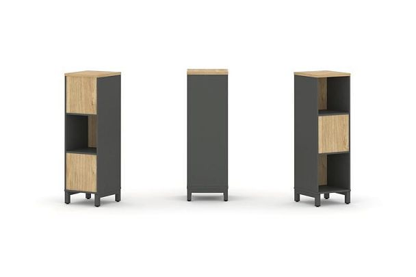 Style Project Набор стеллажа 2-х сторон., 3 яр. SN.NSD-311 Антрацит/Тиквуд Светлый/Металл Антрацит 3 - Вид 1