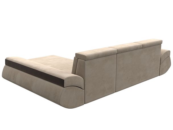 Диван угловой Лига-032 правый угол Велюр бежевый - Вид 6