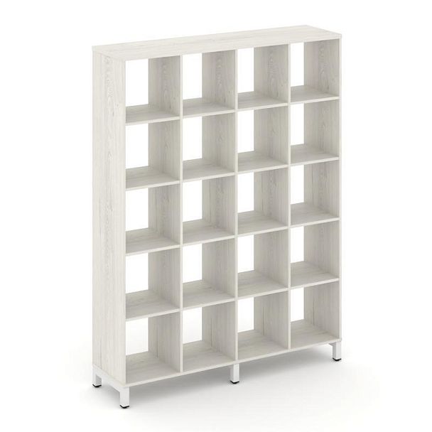 Стайл Проджект Каркас стеллажа 5 яр. SN.KS-540 Дуб Наварра/Металл Белый 1488*400*1982 - Вид 1