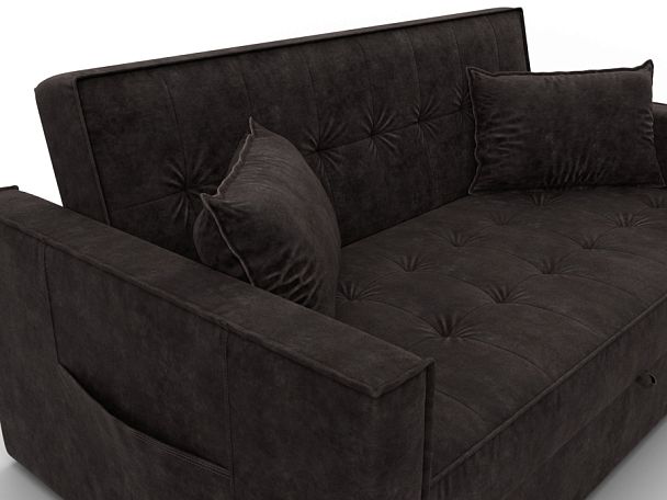 Диван прямой Лига-104 (140) Велюр коричневый - Вид 4