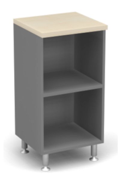 Стеллаж открытый ДВП Берлин Береза Майнау/Серый ШО21-45 з/с ДВП - Вид 1