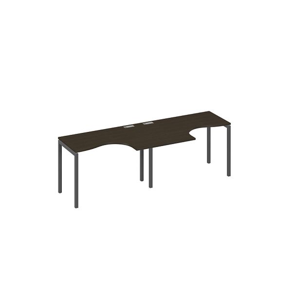 Рабочая станция столы Классика каркас DUE (2х120) A4 А4 Б2 031-2 БП венге / металлокаркас антрацит - Вид 1