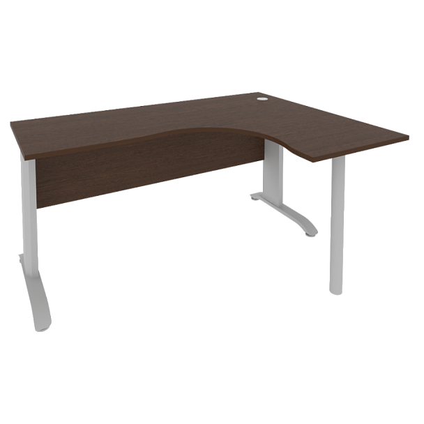 Riva Metal-L Стол криволинейный правый ПЛ.СА-4 (R) Венге/Тёмно-серый металл 1600*1200*750 - Вид 1