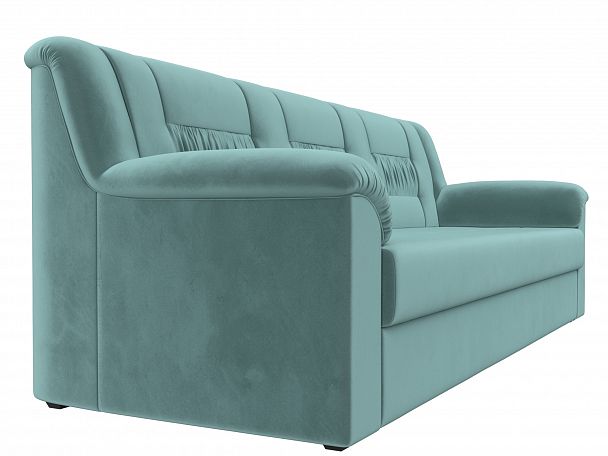 Прямой диван Карелия (полностью велюр бирюзовый) - Вид 3