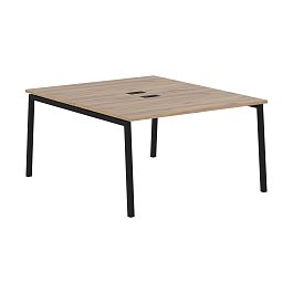 Стол 2-х местный ELWST 1316 Дуб Денвер светлый/Черный 1360х1606х750 EDIS - Фото предпросмотра