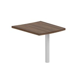 Брифинг-приставка Wing 900х1000х750 / цвет: дуб модена, опора табулярная серебрянный металлик - Фото предпросмотра