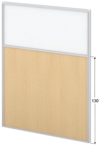 Модуль комбинированный "Мобильные офисные перегородки «Логика»"  ПК-ЛГ-МДК200х150/130П/Д-В1-534 белый - Вид 1