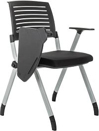 Стул Бюрократ X-Click-PP черный со столиком на ножках металл серый - Фото предпросмотра