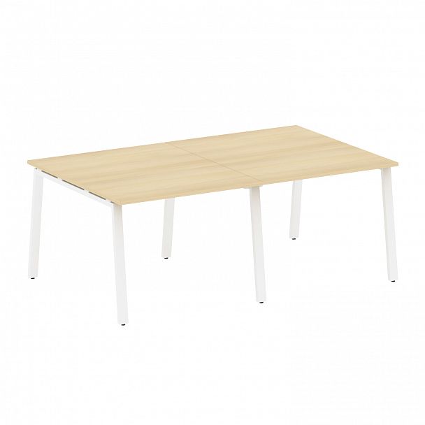 Стол для переговоров "Metal System" БА.ПРГ-2.1 акация/белый - Вид 1