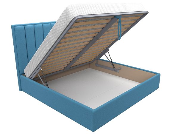 Кровать интерьерная Афродита 200 Рогожка голубой - Вид 6