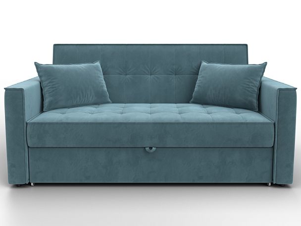 Диван прямой Лига-104 (140) Велюр бирюзовый - Вид 2