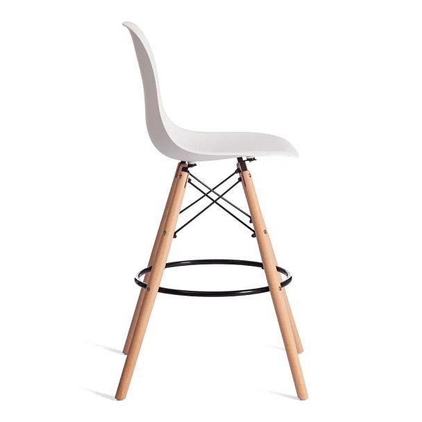 Стул барный Синди Бар Чаир/Cindy Bar Chair (мод.80-1)/2 шт. в упаковке, дерево бук/металл/пластик, White (Белый) 70029/ натуральный - Вид 2