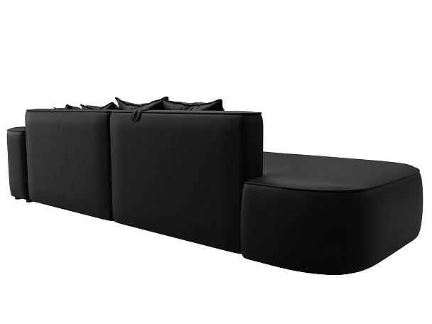 Диван угловой Лига-065 угол правый Экокожа черный - Вид 6