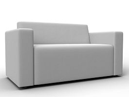 Диван прямой Лига-093 Экокожа белый - Фото предпросмотра