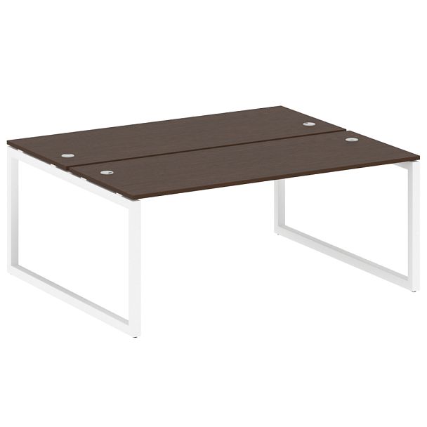 Metal System Quattro Р. ст. на О-образном м/к 50БО.РАС-СП-2.5 Венге/Белый металл 1800*1475*750 - Вид 1