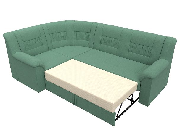 Диван угловой Карелия левый угол Рогожка зеленый - Вид 7