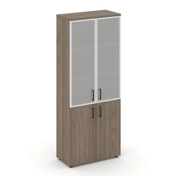 Стайл Проджект Шкаф высокий широкий SN.STS-103 Вяз Благородный/Сатин/Черный Ручки 796*400*1982 - Вид 1