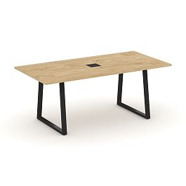 Style Project Direct Direct Стол переговорный SN-6T1.SPRG-198 Тиквуд Светлый/Металл Черный 1980*980*750 - Фото предпросмотра