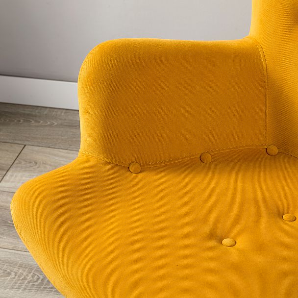 Кресло Хайбэк желтый/венге - Вид 11